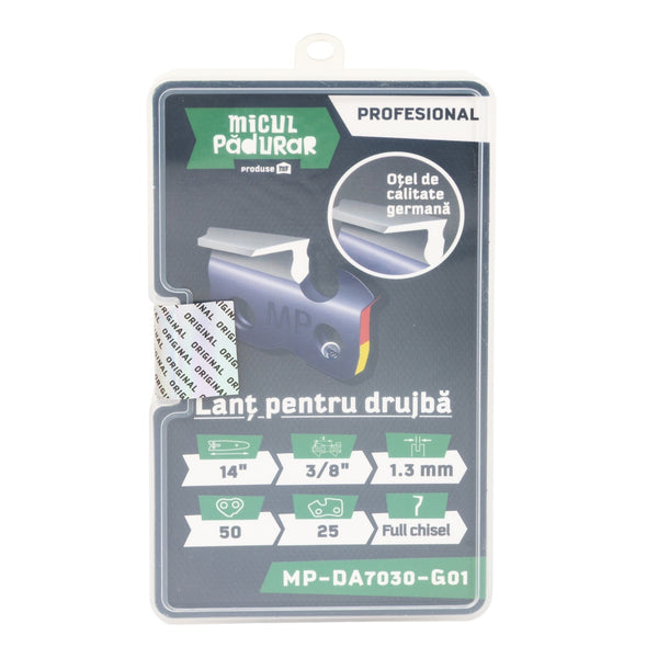 Lant Micul Padurar Profesional, 14'' 3/8'' 1.3mm 50P 25D full-chisel